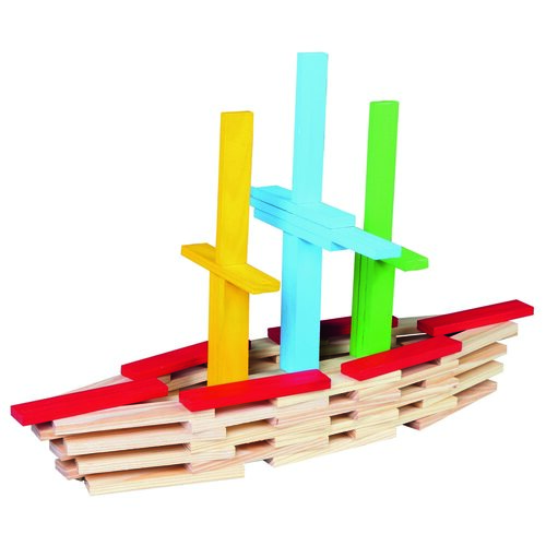 Bino Holzbauset Stadt, 150 Teile