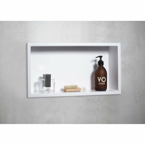 POLYSAN 1301-53 Vstavna polica za oblogo, 51 x 27cm, lit marmor, bela