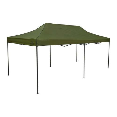 Cort pentru petreceri Cattara 13339 cu construcțiepliabilă, impermeabil, verde, 3 x 6 m