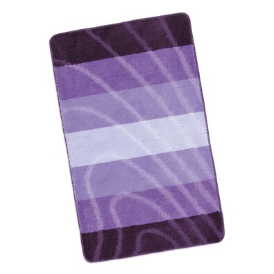 Dywanik łazienkowych Elli Fala fioletowa, 60 x 100 cm
