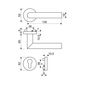 Mâner de ușă din oțel inoxidabil  RK.LP-FORM.PZ.CE