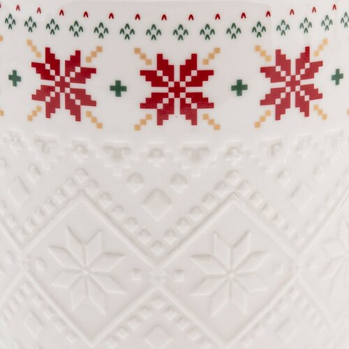 Porzellanbecher „Gestrickte Blume“ 630 ml