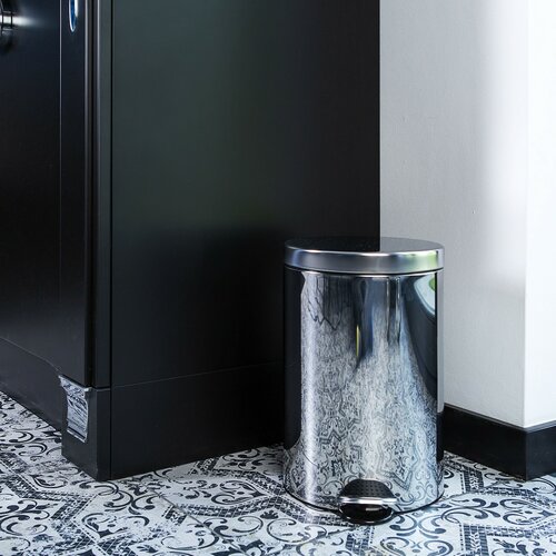 Alda Pedálos szemetes Freedom Fresh 12 l,rozsdamentes acél, fényes