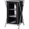 ProGarden Sklopna omarica s polico za odlaganje,60 x 53 x 97 cm, črna