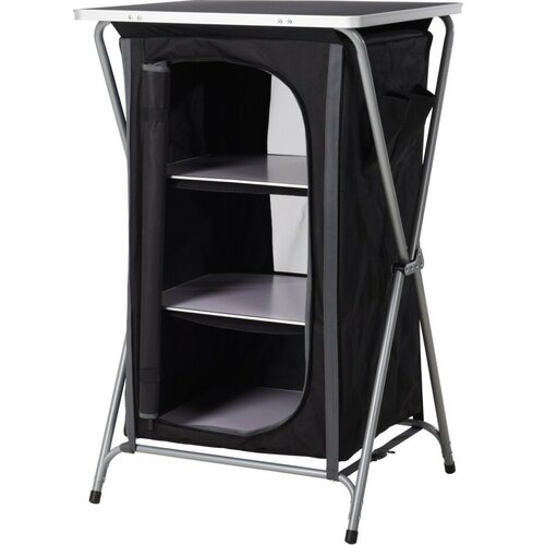 ProGarden Sklopna omarica s polico za odlaganje,60 x 53 x 97 cm, črna