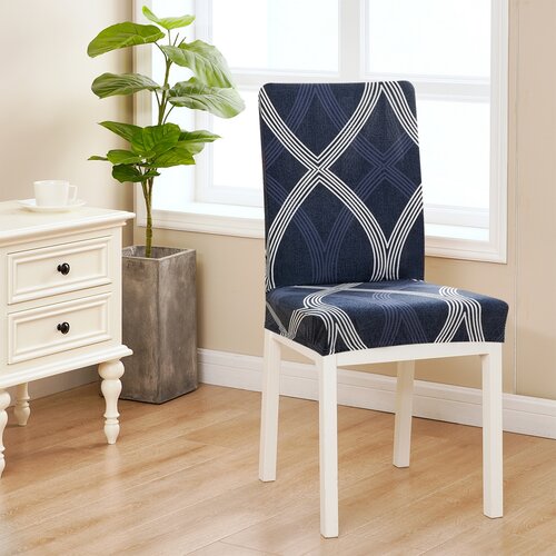 4Home Napínací poťah na stoličku Elegant modrá, 45-50 cm, súprava 2 ks
