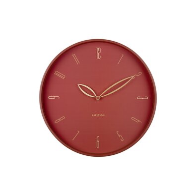 Karlsson 6012RD дизайнерський настінний годинникчервоний, діаметр 40 см