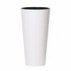 Květináč TUBUS SLIM s vkladem 30 cm, bílá matná