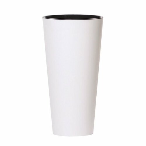 Kvetináč TUBUS SLIM s vložkou 30 cm, biela matná