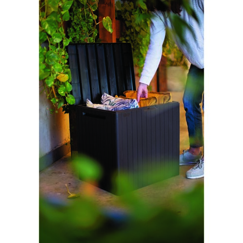 Keter Vrtna shranjevalna škatla City antracit, 113l, 55 x 58 x 44 cm