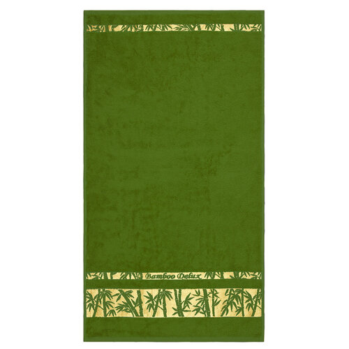 Prosop Bamboo Gold verde închis, 50 x 90 cm