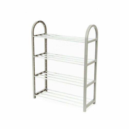 Compactor Négyszintes cipőtartó 12 pár cipőszámára Poly , 49,5 x 18,4 x 65 cm