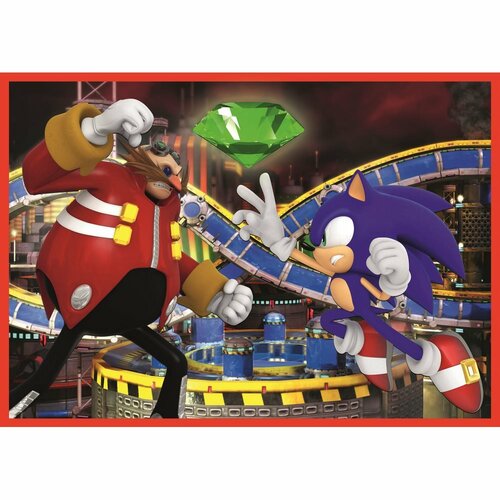 Trefl Puzzle Sonic Avanturistična vožnja, 4v1 (35,48, 54, 70 kosov)