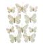 Set of Christmas decorations Butterflies white, 10pcs