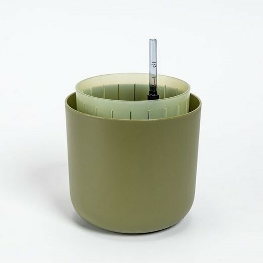 Product detail of Plastia Samozavlažovací květináč Tolita Air zelená, pr. 19 cm