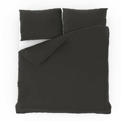 Kvalitex Bavlnené obliečky tmavosivá, 220 x 200 cm, 2 ks 70 x 90 cm