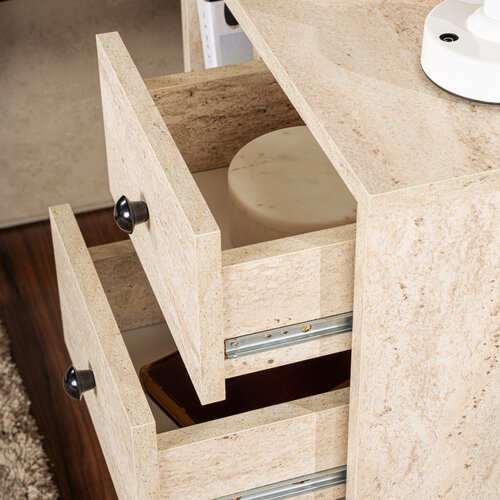 Nočný stolík Glimmer Travertine