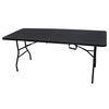 Autronic Gartentisch, Metall, Kunststoff, Schwarz, AZ-K100 3 BK