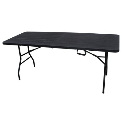 Autronic Masă de grădină, metal, plastic, negru,AZ-K100 3 BK