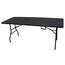 Autronic Gartentisch, Metall, Kunststoff, Schwarz, AZ-K100 3 BK