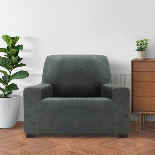 Pokrowiec elastyczny na fotel ESTIVELLA ciemnoszary, 70-110 cm