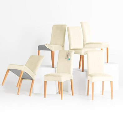 Restilo Napinac za stol Sento krem, 48 x 48 x 58 + 10 cm, komplet 6 kos