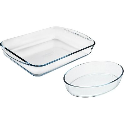 Pyrex Набір скляних форм для запікання 2 шт., 3,7л + 2,2 л