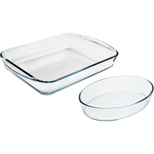 Pyrex Súprava sklenených pekáčov 2 ks, 3,7 l + 2,2 l