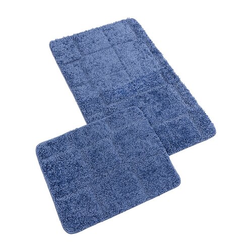 Bellatex Komplet kopalniških preprog brez izrezaBANYSILVER modra, 60 x 100, 60 x 50 cm