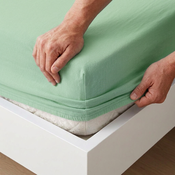 4Home Jersey-Spannbetttuch DELUXE grün, 140 x 200 cm