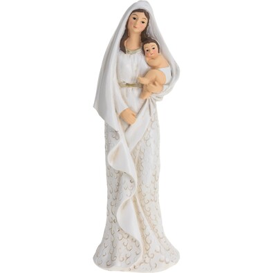Vianočná dekorácia Mária s Ježiškom, 22 cm