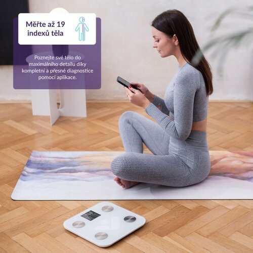 TrueLife FitScale W6 BT osobná váha s bluetooth, biela