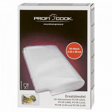 ProfiCook VK 1015 vákuumzacskók 22 x 30 cm, 50 db