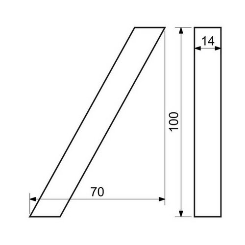 Hliníkové lomítko pro domovní číslo, 3D  strukturovaný povrch