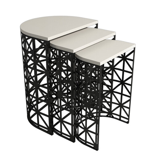 Măsuță Stil Metal Ferforje, 3 buc.