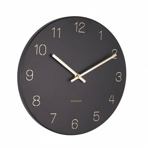 Karlsson 5788BK дизайнерський настінний годинник, діам. 30 см