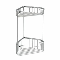 GEDY 2482 Pametna dvostopenjska kotna polica 20 x32,5 x 15,1 cm, srebrna