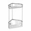 GEDY 2482 Dwupoziomowa półka narożna Smart 20 x32,5 x 15,1 cm, srebrna