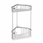 GEDY 2482 Dwupoziomowa półka narożna Smart 20 x32,5 x 15,1 cm, srebrna