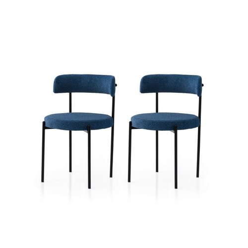 Set de scaune de sufragerie Gini Dark Blue andBlack, 2 buc.