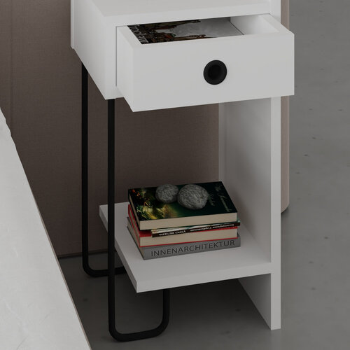 Nachttisch Sirius Right White