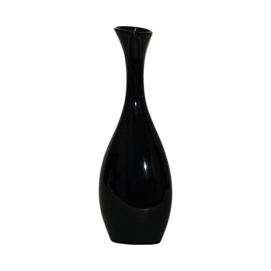 Keramická váza čierna, 26 cm