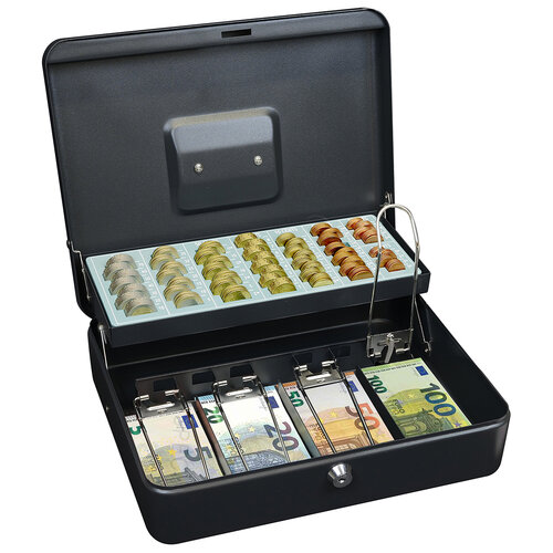 Jeklena blagajna za evre TS.015.EUR.FIX črna, 9,5x 31 x 25,5 cm