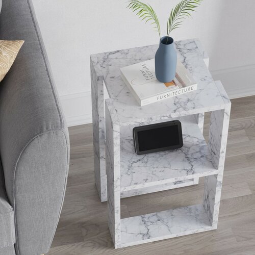Nočna omarica Lonie Carrara Marble