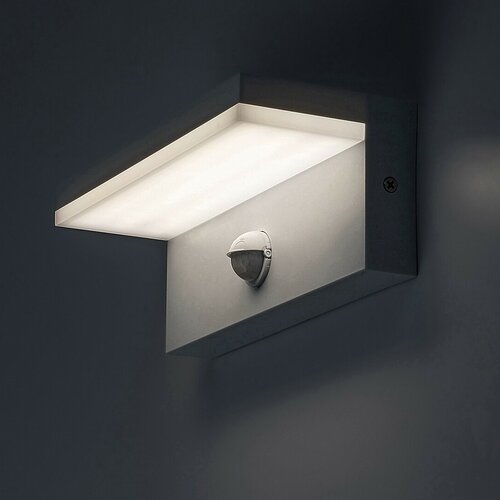 Rabalux 77116 venkovní nástěnné LED svítidloZaragoza, se senzorem, 9W, IP54, bílá