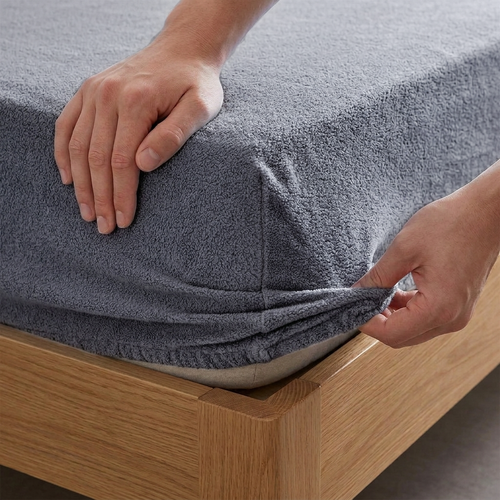 4Home Frottee-Bettlaken Perfect anthrazit, 90 x 200 cm