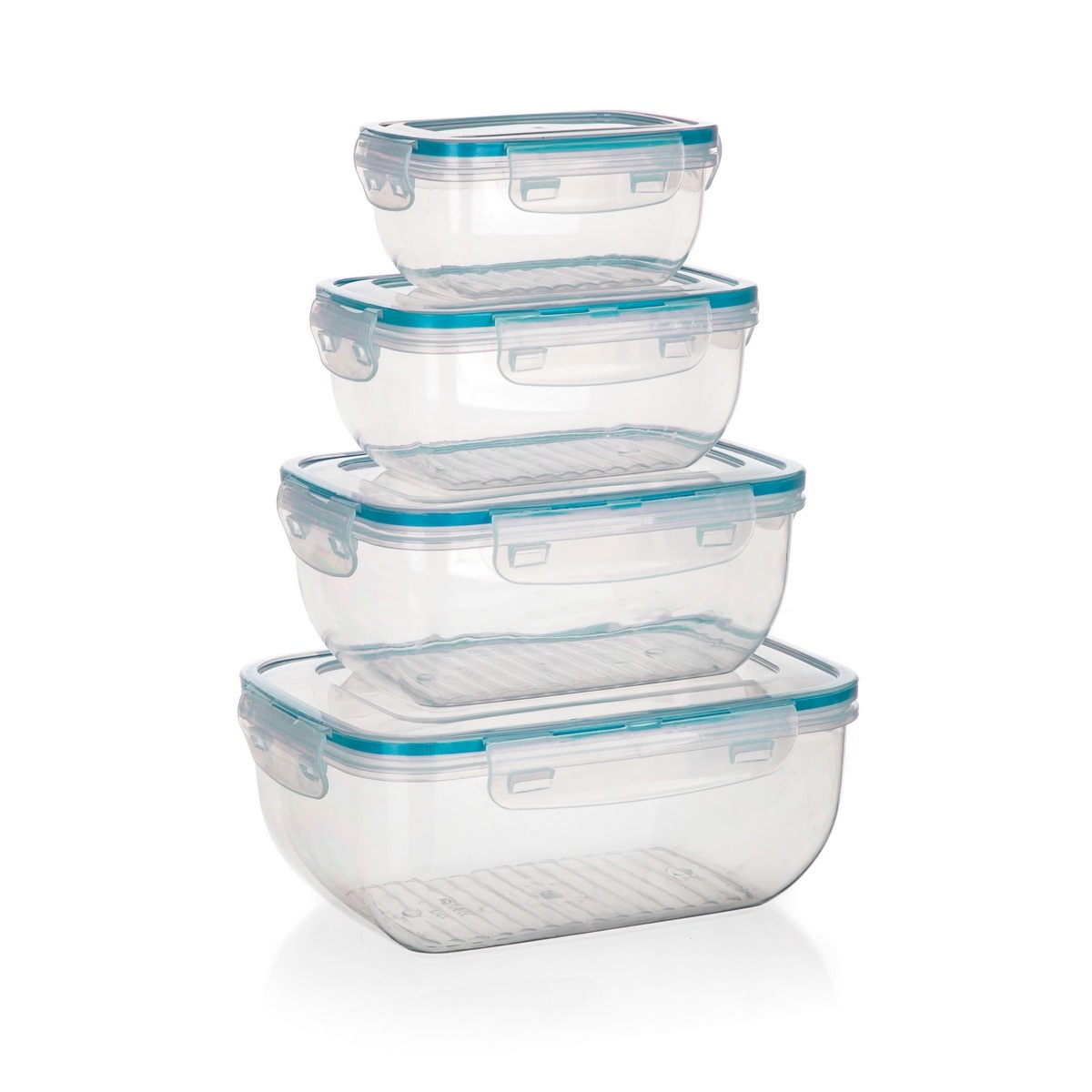 Set de recipiente de plastic cu capac Banquet Leya, 4 buc.