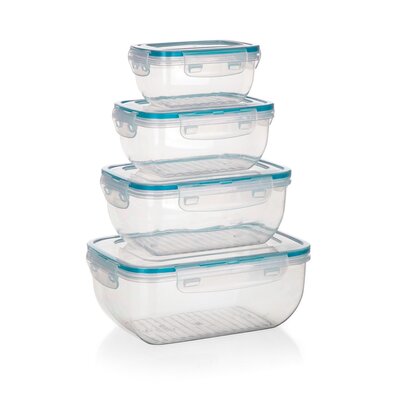 Banquet Set of plastic containers with lids Leya,4 pcs