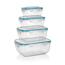 Banquet Set of plastic containers with lids Leya,4 pcs