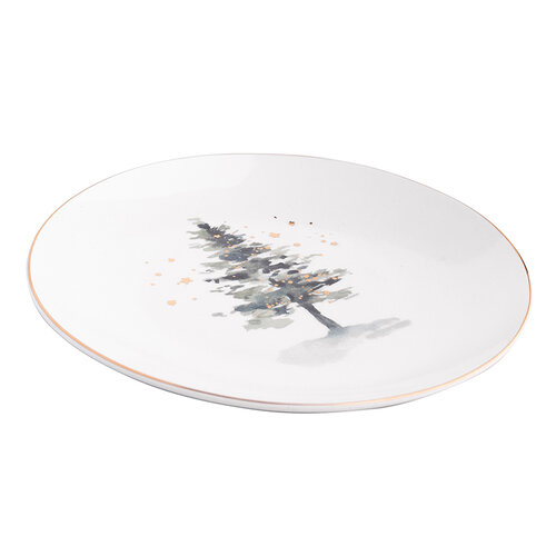 Misty Forest Porcelánový dezertný tanier Christmas tree, 20 cm
